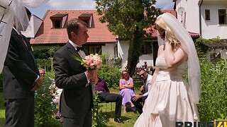 Blonde Vera Jarw having amusement while savage fucked during wedding