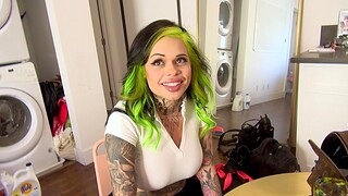 Tattooed Ex Wife Karen enjoys to the fullest extent a finally getting fucked unchanging - HD