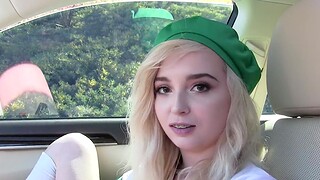 Blonde cutie in a uniform enjoys while getting fucked - Lexi Lore